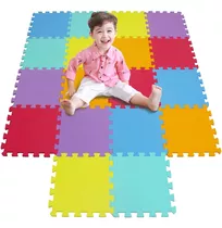 Pack 12 Planchas Alfombra Piso Goma Eva Niños Juego 60x60cm