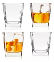 Vasos Cuadrados Dobles De Whiskey Antiguo Juego De 4, V...