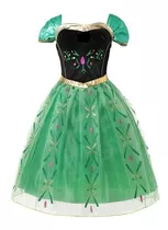 Vestido Disfraz Ana Frozen Incluye Guantes! 