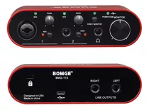 Interfaz De Audio Usb Portátil Bomge 11s Solo Red