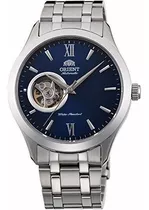 Reloj De Hombre Con Esfera Azul Automático Orient Open Heart