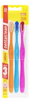 Cepillo De Dientes Dentalclean Basic Color Medio X 3 Unidades