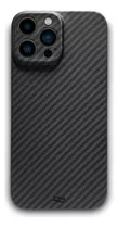 Para iPhone 14 Pro Capa Carbono Kevlar Fina Premium Luxo 6.1