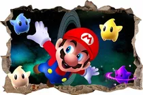 Vinilos Efecto Hueco 3d Mario Bros - Cali - 1.50m X 1m