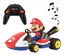 Carro A Control Mario Kart Gigante Con Sonidos - Carrera Color Rojo Personaje Mario Bros