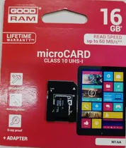 Microsd 16gb Clase 10 C/adaptador 60mb