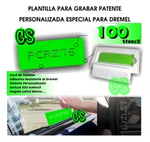 100 Stencil Para Grabado De Patentes En Vidrio + Plantilla