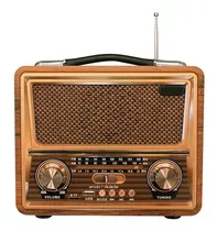 Radio Retro De Madera, Audio De Bajo Externo A Alto Volumen