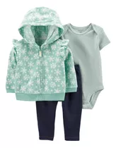 Carters Set X 3 Piezas Campera Micropolar Nenas