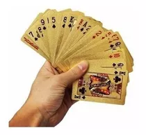 Baralho Dourado Ouro Folheado Poker Truco Cartas Jogos