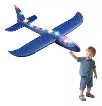 Avion Planeador Espuma Ternopor Juguete Luz Led Niños Adulto