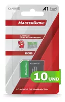 Kit 10 Cartão De Memória 8gb Microsd Ultra Veloz Masterdrive