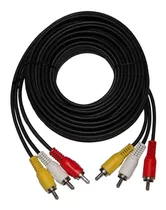 Cable Audio 3x3rca M/m 3 Mt Color Negro