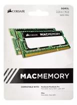 Memória 16gb 1600 Ddr3 Kit 2x8 Mac Corsair Notebook 