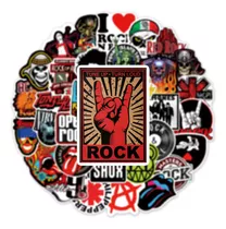 Set Stickers Calcomonias Rock And Roll Bandas Musicales