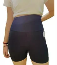 Calza Short Tiro Alto Con Faja Algodon Urbana Deportiva