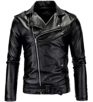 Campera Eco Cuero Hombre Rockera Entallada Eb6 Chris Ever