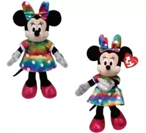 Pelucia Ty Beanie Babies Disney Minnie Vestido Colorido 3718