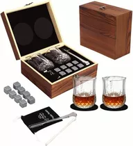 Juego De Piedras De Whisky, 8 Piedras De Vino Helado+2 Vasos