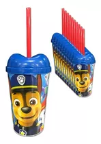 Vaso Pitillo Sorpresa Paw Patrol  X 12 Fiesta Infantil Rifas