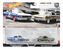 Hot Wheel Premium Car Culture 2 Pack 69 Torino Y 66 Chevelle Color Azul