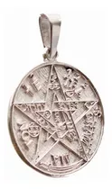 Pentagrama Plata Grande 7 Metales Tetragramaton Amuleto