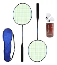 Raquete Badminton Peteca Raqueteira Com Alça Esporte Par 2un