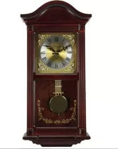 Reloj De Pared Antiguo Con Péndulo Acabado Caoba