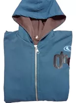 Campera Petróleo Con Capucha