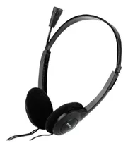 Fone De Ouvido Com Microfone Entrada P2 Headset Stereo Preto Cor Preto