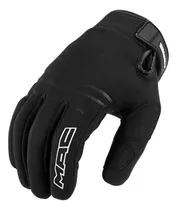 Guantes Moto Invierno Cuero Neoprene Mac Atomic Negro Color - Talle L