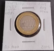 Moneda Bimetalica 2005 Bs1000