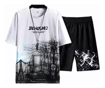 Conjunto De Camiseta Y Pantalón Para Hombre, Chándal Hip Hop