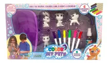 Color My Pets Set C/4 Mascotas P/ Pintar Y Lavar Ditoys 2471