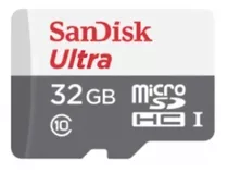 Memoria Micro Sd Hc  32gb Sandisk Cl10 C/adaptador 100 Mb/s