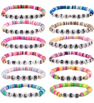 Pack 12 Pulseras De Taylor Swift 