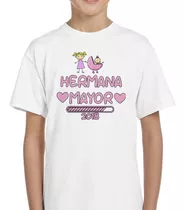 Remera De Niño Frase Hermana Mayor Bateria Cargando M1