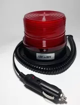Baliza Led Roja Base Magnética Con Cable Auto