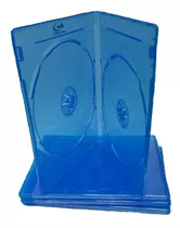 Estuche Plástico Bluray Azul Cd/dvd Doble X 50 Unidades