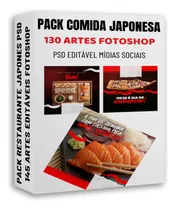 Pack 130 Artes Comida Japonesa Editavel Photoshop Psd