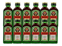 12x Jagermeister 20ml Botella Vidrio Miniatura Coleccion