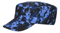 Boné Quepe Militar Camuflado Digital Azul Ripstop