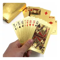 Baralho Dourado Luxo Resistente A Água Anti Rasgo Cartas