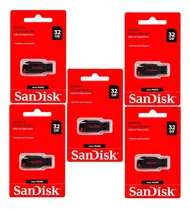 Kit 5 Pen Drive 32gb Lacrados Cruzer Sandisk Blade Usb2.0