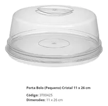 Porta Bolos Boleira  Pequena Sem Pedestal