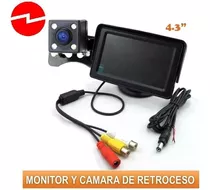 Kit Monitor Pantalla Color 4,3 Y Camara Retroceso Auto Casa