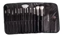 Kit De 12 Pincéis Para Maquiagem Macrilan Kp1-5e Preto