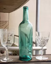 Antigua Botella Labrada Vino Trapiche Impecable 