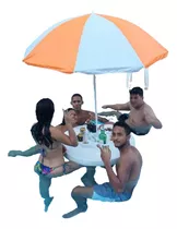 Mesa Flutuante Com Cooler Para Piscina, Sem Guarda Sol.