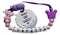 Portachupetes Personalizados. Con El Nombre Del Bebé.